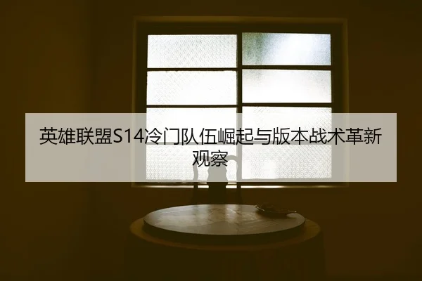 英雄联盟S14冷门队伍崛起与版本战术革新观察